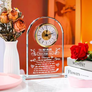 Dekorative Edle Tisch-Architektur-Kristalluhr mit Individualisierung für Feiertagsgeschenke - Product Image 1