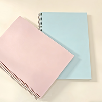 Cahier à spirale avec pages lignées, journal d'écriture A4 pour étudiants, école, bureau, logo personnalisable, vente en gros