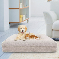 Lit pour chien en mousse à mémoire de forme orthopédique imperméable de luxe de grande taille lavable en gros