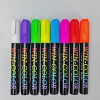 Marqueur à craie liquide 6 mm à prix réduit, pointe pinceau oblique, effaçable à sec, stylo néon 8 couleurs pour dessin fluide, nouveau stylo feutre