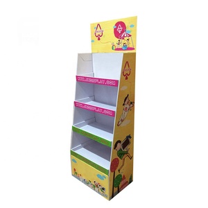 Expositor de Snacks Plegable de Cartón Corrugado Ecológico Moderno Personalizado, Estante de <span class=keywords><strong>Piso</strong></span> de Múltiples Niveles para Promoción de Snacks en Tiendas - Product Image 5
