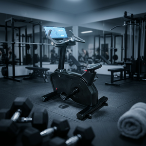 Bicicleta estática magnética vertical para gimnasio comercial con pantalla giratoria integrada, bicicleta estática para interiores, entrenamiento aeróbico en casa - Product Image 3