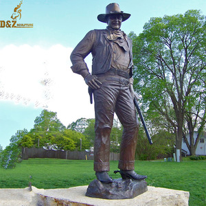 Statue de cowboy John <span class=keywords><strong>Wayne</strong></span> en bronze grandeur nature pour <span class=keywords><strong>d</strong></span>écoration extérieure - Product Image 2