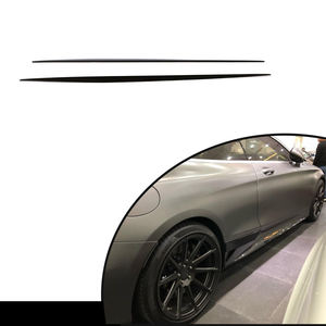 Extensión de faldas laterales de fibra de carbono, Clase S, para Mercedes Benz S500, S550, S65, S63, AMG Coupe, 2 puertas, 2014-2017 - Product Image 1