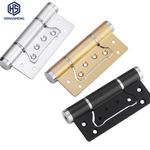 Bisagra hidráulica invisible de 5 pulgadas sin ranura, 3 colores (negro, plateado, dorado), para puerta de madera, venta al por menor - Product Image 1