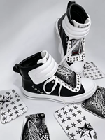 Prix de gros Baskets montantes d'hiver en cuir pleine fleur à lacets avec languette amovible pour hommes et femmes