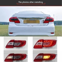 YBJ accesorios de coche luz trasera para Corolla Altis 2011-2013 LED DRL señal freno marcha atrás luz trasera