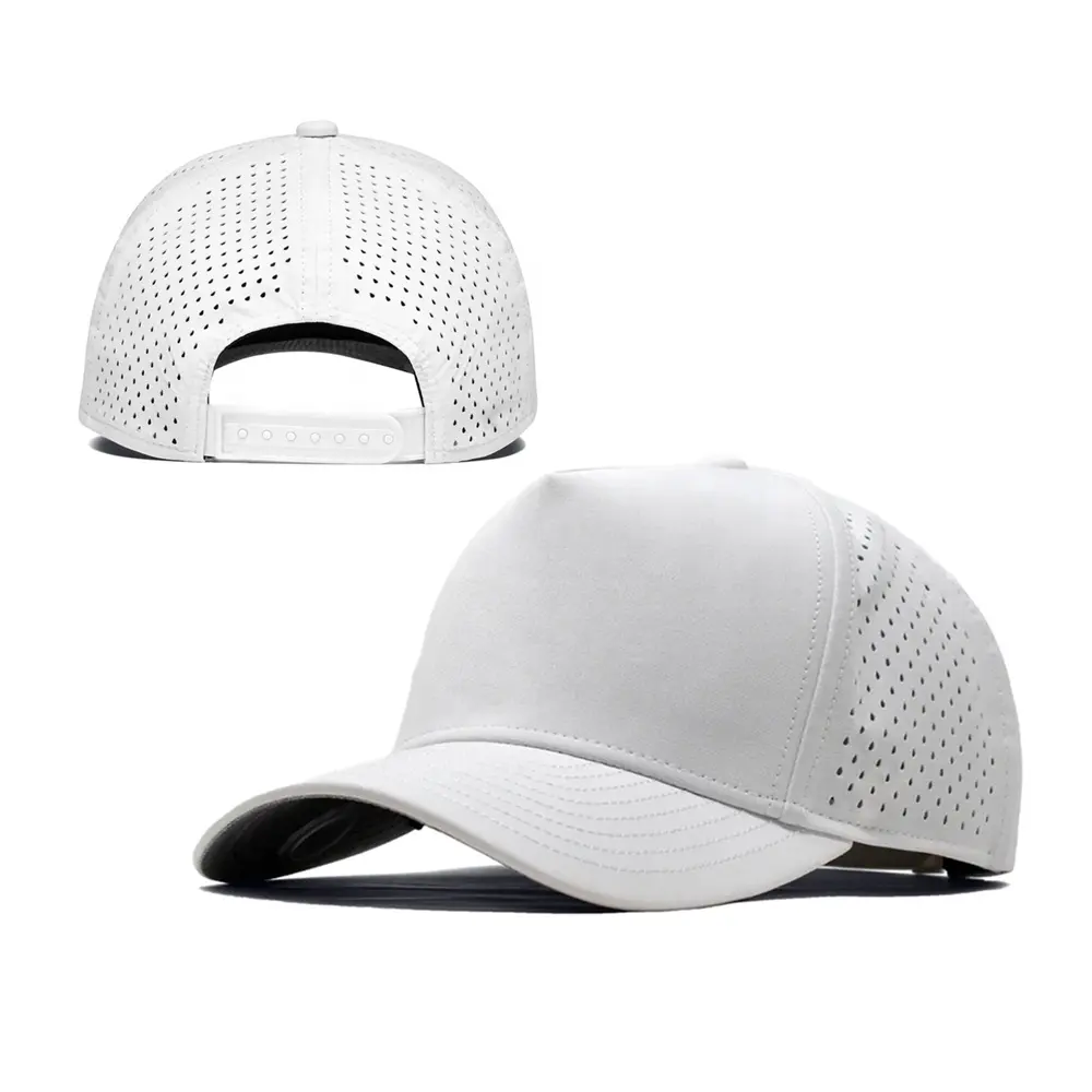 Luxury OEM fitted Sports baseball cap gorras 5 panel cap laser cut holes low profile custom waterproof blank odyssey Melin hats