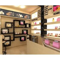 En bois comptoir d'affichage de parfum avec parfumerie meubles pour la décoration de la boutique de cosmétiques