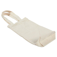 Offre Spéciale Logo personnalisable couverture de bouteille de vin unique Portable Eco coton toile cordon pliant sac fourre-tout pour cadeau
