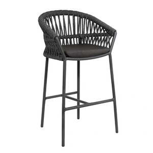 Nordic Rope Rattan aluminum Waterproof Dinning <b>Chair</b> Patio Restaurant Aluminium Stackable Outdoor bar <b>Chair</b> for Garden hotel - Product Image 5