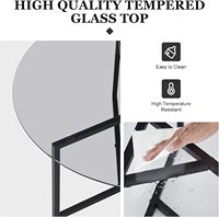 Table basse en verre trempé TUKAILAi, style moderne minimaliste, structure en métal, meubles de salon, chambre à coucher, bureau (verre transparent), Chine