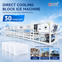 Machine à glace en blocs à refroidissement direct de 15, 20, 30 tonnes, robuste, pour le refroidissement du béton en grande quantité, directement de l'usine