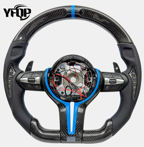 Volante Deportivo de Fibra de Carbono Premium para <span class=keywords><strong>BMW</strong></span> Serie 5 y 6, Alta Configuración, 1 Pieza de Cuero <span class=keywords><strong>X3</strong></span>, con Amortiguador de Impacto y Caja - Product Image 4