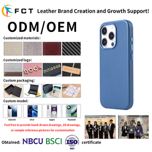FCTマグネットプレーンバックオイルワックスレザー工場2 In1フル保護アンチドロップ電話ケースIphone 16 Pro Max用