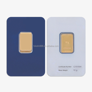 Barres <span class=keywords><strong>en</strong></span> laiton plaqué <span class=keywords><strong>or</strong></span> non magnétiques pour artisanat métallique, 2.5/5/10/15.5/20/1oz/50/100g, <span class=keywords><strong>en</strong></span> emballage blister - Product Image 5