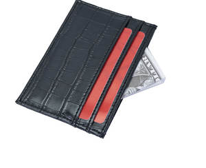 Tarjetero en relieve de cocodrilo pequeño de cuero PU personalizado, <span class=keywords><strong>Mini</strong></span> cartera portátil para tarjeta de crédito para mujer, monedero para <span class=keywords><strong>hombre</strong></span> y mujer - Product Image 3