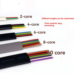 Cavo piatto per telefono 20251 <span class=keywords><strong>2</strong></span>-4 Core cavo di prolunga per Fax 6-8-10 Core F con morsetti in rame RJ11 RJ12 - Product Image 2