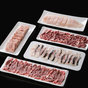 Assiettes rectangulaires jetables pour salades et plats froids, en mélamine A5 biodégradable, compatibles micro-ondes et étanches - Product Image 5