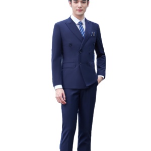 Touchhealthy Supply Imperméable Respirant Grande Taille 2 Rangées Bouton Style Logo Personnalisé Double Boutonnage Style Britannique Costumes pour Hommes - Product Image 2