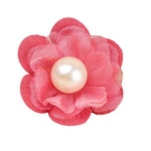 Pinzas para el Cabello con Flores de Perlas y Malla de Camelia de 5 cm, Hechas a Mano para Uso Diario - Product Image 5