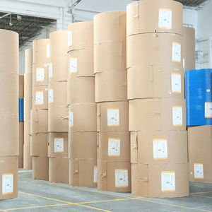 Rollo <span class=keywords><strong>Jumbo</strong></span> de papel recubierto semi brillante a prueba de agua personalizado, rollo de papel PE de materia prima para vasos de papel - Product Image 5