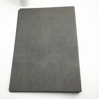 Porte-documents A4 personnalisé en cuir PU gris foncé à 3 anneaux pour classeur à feuilles mobiles, idéal pour catalogue d'entreprise et livre de prix
