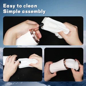 Cốc rung kiểu tối giản dành cho nam, kẹp miệng sâu, 10 tần số rung, máy tự động thủ dâm điện, đồ chơi tình dục nam - Product Image 6