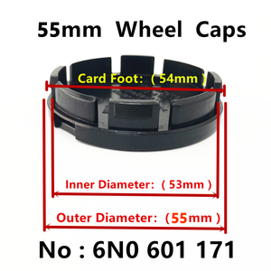 Tapas de Centro de Rueda de Coche de 55mm, 56mm, 65mm, 70mm, 76mm para VW Jetta MK5 <span class=keywords><strong>Golf</strong></span> Passat Estilo 3B7601171 - Product Image 4