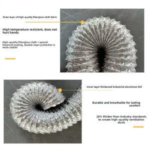 Válvula <span class=keywords><strong>de</strong></span> Acceso Flexible <span class=keywords><strong>de</strong></span> Aluminio para Extracción <span class=keywords><strong>de</strong></span> HVAC, Retardante <span class=keywords><strong>de</strong></span> Llama, Ventilación Impulsada por Gas para <span class=keywords><strong>Aire</strong></span> <span class=keywords><strong>Acondicionado</strong></span> Doméstico y Uso Industrial - Product Image 6