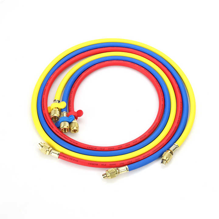 1x Set Füllschläuche Kältemittel 1/4 SAE M12X1,5 R1234yf R134A R410A