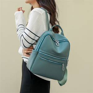 OEM personalizzato grande Vintage antifurto da donna in pelle zaino classico a tracolla stile scolastico con Logo personalizzato - Product Image 6