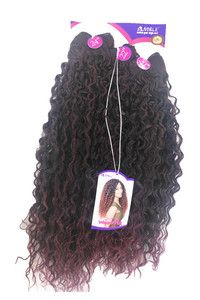 50% de réduction - Merveilleux tissage de cheveux synthétiques bouclés de marque originale WA.TREASURE 24 pouces, 22 pouces, 20 pouces, 250 grammes (9 oz) - Product Image 3