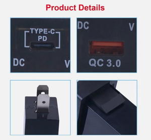 Double port USB QC3.0, port de charge, prise de chargeur de voiture, adaptateur d'alimentation, prise de charge pour <span class=keywords><strong>Toyota</strong></span> Corolla Camry RAV4 Cruiser - Product Image 4