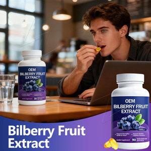 Harga terbaik jumlah besar Gel lembut mata Bilberry Lutein kapsul Zeaxanthin untuk Suplemen perbaikan penglihatan Bilberry Softgel - Product Image 1
