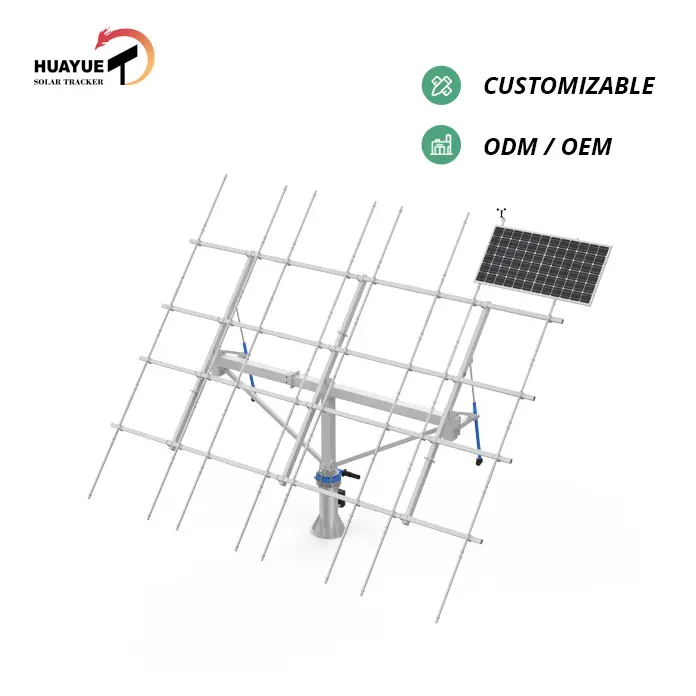 Huayue solar tracker- 14kw24PV dual axis tracker sistema de rastreamento solar sol tracker 2 eixos de rastreamento solar eixo pv sistema
