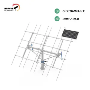 Huayue Solar Tracker- 14kw24PV Dual Axis Tracker Solar Tracking System Sun Tracker 2 Axis Solar Tracking Solar Axis Pv System