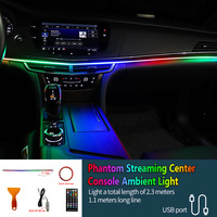 Bandes LED pour voiture, lumière ambiante USB avec télécommande, lumière ambiante symphonique pour voiture, lumière ambiante décorative