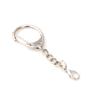 PK-PD130-PD134 or D mousqueton pince à homard en alliage de Zinc rond C crochet métal fendu porte-clés porte-clés Clips accessoires