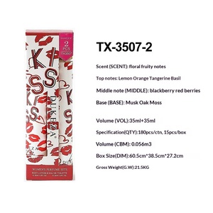 Set de regalo de 35 ml de mini perfume y loción corporal con fragancia floral duradera, perfume para mujer y mini loción de vainilla para manos, ideal para viajes. - Product Image 4