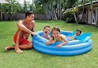 Piscine hors sol gonflable INTEX 59416 58426 58446 en PVC bleue à trois anneaux pour bébés et enfants