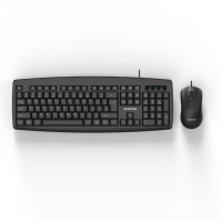 Sunrose T13s Clavier de jeu filaire mince 104 touches pleine taille Plug-and-Play étanche ergonomique Ensemble souris 3 touches