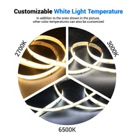 Vente chaude Bande lumineuse COB Epistar haute densité pour éclairage intérieur, découpable, flexible, CRI élevé 90, en stock, directement de l'usine