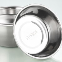 Bol en acier inoxydable pour chat, assiette de nourriture pour chien, fournitures pour animaux de compagnie, bol en acier inoxydable de qualité alimentaire 304 résistant à la corrosion