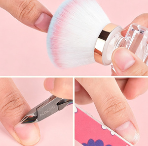 Brosse de nettoyage pour ongles en cristal et diamant, outil de nettoyage de maquillage, brosse à poussière pour ongles en nylon en forme de champignon ou de fleur, vente en gros - Product Image 6