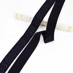 Deepeel WG006 3,8 см аксессуары для одежды своими руками растягивающаяся черная нейлоновая резиновая тесьма силиконовая Нескользящая эластичная лента - Product Image 3