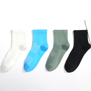 Calcetines para correr de diseño personalizado, calcetines de compresión lisos profesionales transpirables, calcetines deportivos con logotipo personalizado para hombre azul - Product Image 4