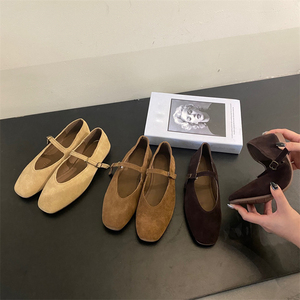 2025 Lightweight Ballet Flat Casual <b>Shoes</b> <b>Soft</b> Sheepskin Comfortable Slip-On Design for Daily Work and Walking Style - Product Image 4