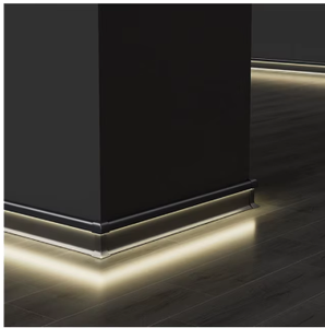 Décoration de <span class=keywords><strong>plinthes</strong></span> LED pour l'usine de Foshan - Installation simple de <span class=keywords><strong>plinthes</strong></span> murales en aluminium pour les sols d'hôtel - Product Image 1