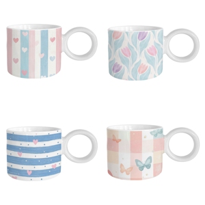 High Quality Tulip Flower Design Espresso <b>Cups</b> <b>Ceramic</b> Colorful Coffee <b>Cup</b> for Daily Use Good Price - Product Image 5